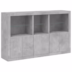 Credenza con Luci LED Grigio Cemento 162x37x100 cmcod mxl 133827 - Vista aggiuntiva 3