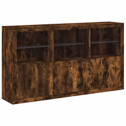 Credenza con Luci LED Rovere Fumo 181,5x37x100 cmcod mxl 133830 - Vista aggiuntiva 3