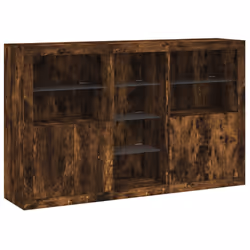 Credenza con Luci LED Rovere Fumo 162x37x100 cmcod mxl 85893 - Vista aggiuntiva 3