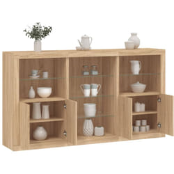 Vidaxl - Credenza con Luci led Rovere Sonoma 181,5x37x100 cm 15849