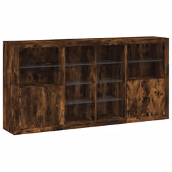 Credenza con Luci LED Rovere Fumo 202x37x100 cmcod mxl 85896 - Vista aggiuntiva 3