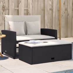 Rilassatevi e godetevi l'aria aperta con questo comodo divano da giardino a 2 posti! Materiale resistente: Il rattan PE, noto ...