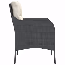 VidaXL 365144 sedia da esterno Terrazzo Seduta imbottita Rattan sintetico, Acciaio Crema, Bianco - Vista aggiuntiva 6