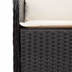 VidaXL 365144 sedia da esterno Terrazzo Seduta imbottita Rattan sintetico, Acciaio Crema, Bianco - Vista aggiuntiva 8