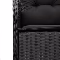 VidaXL 365145 sedia da esterno Terrazzo Seduta imbottita Rattan sintetico, Acciaio Nero - Vista aggiuntiva 8