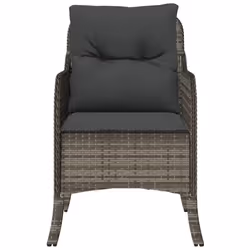 VidaXL 365147 sedia da esterno Terrazzo Seduta imbottita Rattan sintetico, Acciaio Grigio - Vista aggiuntiva 5