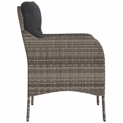 VidaXL 365147 sedia da esterno Terrazzo Seduta imbottita Rattan sintetico, Acciaio Grigio - Vista aggiuntiva 6