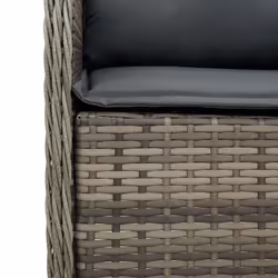VidaXL 365147 sedia da esterno Terrazzo Seduta imbottita Rattan sintetico, Acciaio Grigio - Vista aggiuntiva 8