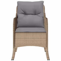 VidaXL 365149 sedia da esterno Terrazzo Seduta imbottita Rattan sintetico, Acciaio Grigio - Vista aggiuntiva 5