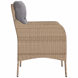 VidaXL 365149 sedia da esterno Terrazzo Seduta imbottita Rattan sintetico, Acciaio Grigio - Vista aggiuntiva 6
