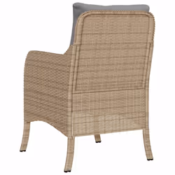 VidaXL 365149 sedia da esterno Terrazzo Seduta imbottita Rattan sintetico, Acciaio Grigio - Vista aggiuntiva 7