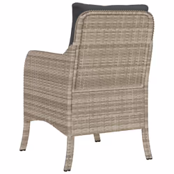 VidaXL 365150 sedia da esterno Terrazzo Seduta imbottita Rattan sintetico, Acciaio Antracite - Vista aggiuntiva 7
