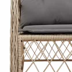 VidaXL 365157 sedia da esterno Terrazzo Seduta imbottita Rattan sintetico, Acciaio Grigio - Vista aggiuntiva 8