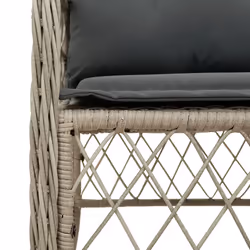 VidaXL 365158 sedia da esterno Terrazzo Seduta imbottita Rattan sintetico, Acciaio Antracite - Vista aggiuntiva 8