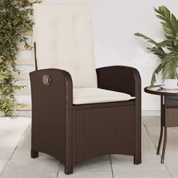 Sedie Reclinabili Giardino 2pz con Cuscini Marrone Polyrattancod mxl 110909 - Vista aggiuntiva 3