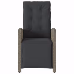 VidaXL 365187 sedia da esterno Terrazzo Seduta imbottita Rattan sintetico, Acciaio Grigio - Vista aggiuntiva 5
