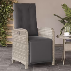 Sedie da Giardino Reclinabili 2 pz con Poggiapiedi Polyrattancod mxl 110941 - Vista aggiuntiva 3