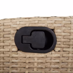 VidaXL 365212 sedia da esterno Terrazzo Seduta imbottita Rattan sintetico, Acciaio Crema, Bianco - Vista aggiuntiva 8