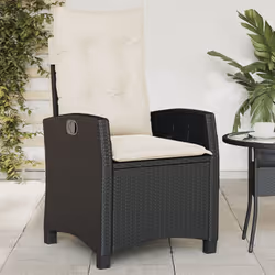 Sedie Reclinabili da Giardino 2 pz con Cuscini Nero Polyrattancod mxl 87049 - Vista aggiuntiva 3