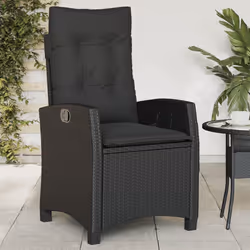 Sedie Reclinabili da Giardino 2 pz con Cuscini Nero Polyrattancod mxl 111020 - Vista aggiuntiva 3