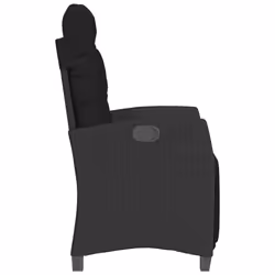 VidaXL 365233 sedia da esterno Terrazzo Seduta imbottita Rattan sintetico, Acciaio Nero - Vista aggiuntiva 5