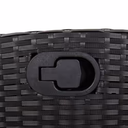 VidaXL 365233 sedia da esterno Terrazzo Seduta imbottita Rattan sintetico, Acciaio Nero - Vista aggiuntiva 8