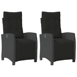VidaXL 365241 sedia da esterno Terrazzo Seduta imbottita Rattan sintetico, Acciaio Nero