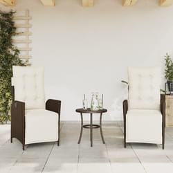 vidaXL Sedie da Giardino Reclinabili 2 pz con Poggiapiedi Polyrattan