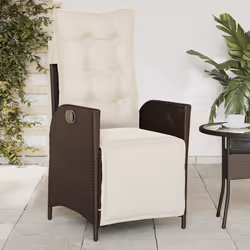 vidaXL Sedie da Giardino Reclinabili 2 pz con Poggiapiedi Polyrattan - Vista aggiuntiva 3
