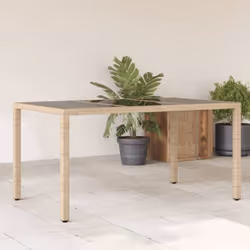 Questo tavolo da giardino con il piano in vetro, progettato con linee semplici e pulite, è un'ottima scelta per il giardino,  ...