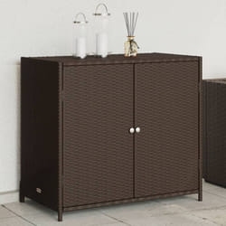 Vidaxl - Armadietto Portaoggetti Giardino Marrone 83x45x76 cm Polyrattan