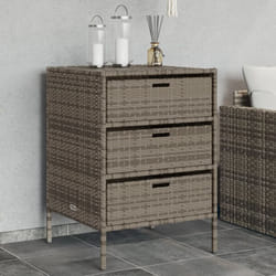 Armadietto Portaoggetti Giardino Grigio 55x59x80cm Polyrattan Vidaxl 84983