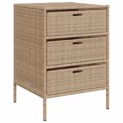 Armadietto Portaoggetti da Giardino Beige 55x59x80cm Polyrattancod mxl 134545 - Vista aggiuntiva 2