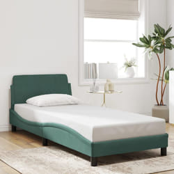 Giroletto con Testiera Verde Scuro 80x200 cm in Velluto Vidaxl 71158