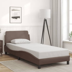 Giroletto con Testiera Marrone 80x200 cm in Similpelle Vidaxl 40260