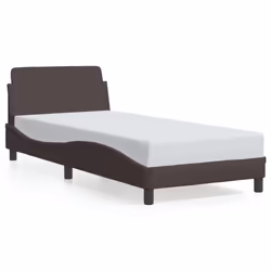 vidaXL Giroletto senza Materasso Marrone Scuro 90x190 cm Tessuto - Vista aggiuntiva 2