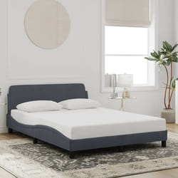 Giroletto con Testiera Grigio Scuro 120x200 cm in Vellutocod mxl 113640