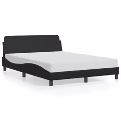 Giroletto con Testiera Nero 120x200 cm in Similpellecod mxl 113833 - Vista aggiuntiva 2