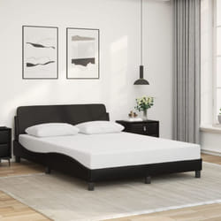 Giroletto con Testiera Nero 140x190 cm in Similpelle Vidaxl 62370