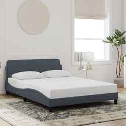 Giroletto con Testiera Grigio Scuro 140x200 cm in Vellutocod mxl 114262