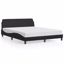 vidaXL Giroletto con Testiera Nero 160x200 cm in Similpelle - Vista aggiuntiva 2