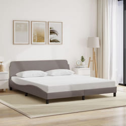 Giroletto con Testiera Grigio Tortora 180x200 cm in Tessuto Vidaxl 46427