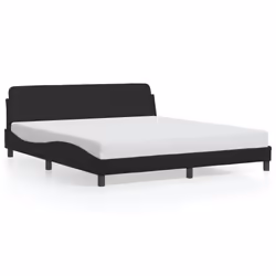 vidaXL Giroletto con Testiera Nero 180x200 cm in Similpelle - Vista aggiuntiva 2
