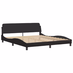 vidaXL Giroletto con Testiera Nero 180x200 cm in Similpelle - Vista aggiuntiva 3
