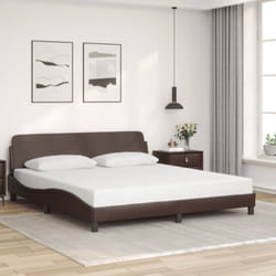 Giroletto con Testiera Marrone 180x200 cm in Similpelle Vidaxl 56598