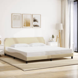 vidaXL Giroletto senza Materasso Crema 200x200 cm in Tessuto