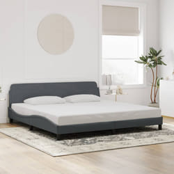 vidaXL Giroletto senza Materasso Grigio Scuro 200x200 cm Velluto
