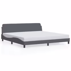 vidaXL Giroletto senza Materasso Grigio Scuro 200x200 cm Velluto - Vista aggiuntiva 2