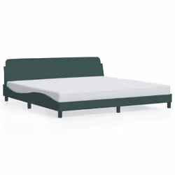 Giroletto con Testiera Verde Scuro 200x200 cm in Vellutocod mxl 113846 - Vista aggiuntiva 2