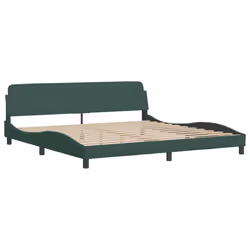 Giroletto con Testiera Verde Scuro 200x200 cm in Vellutocod mxl 113846 - Vista aggiuntiva 3